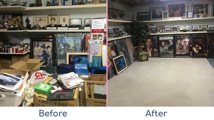 Basement Organizing Before & After