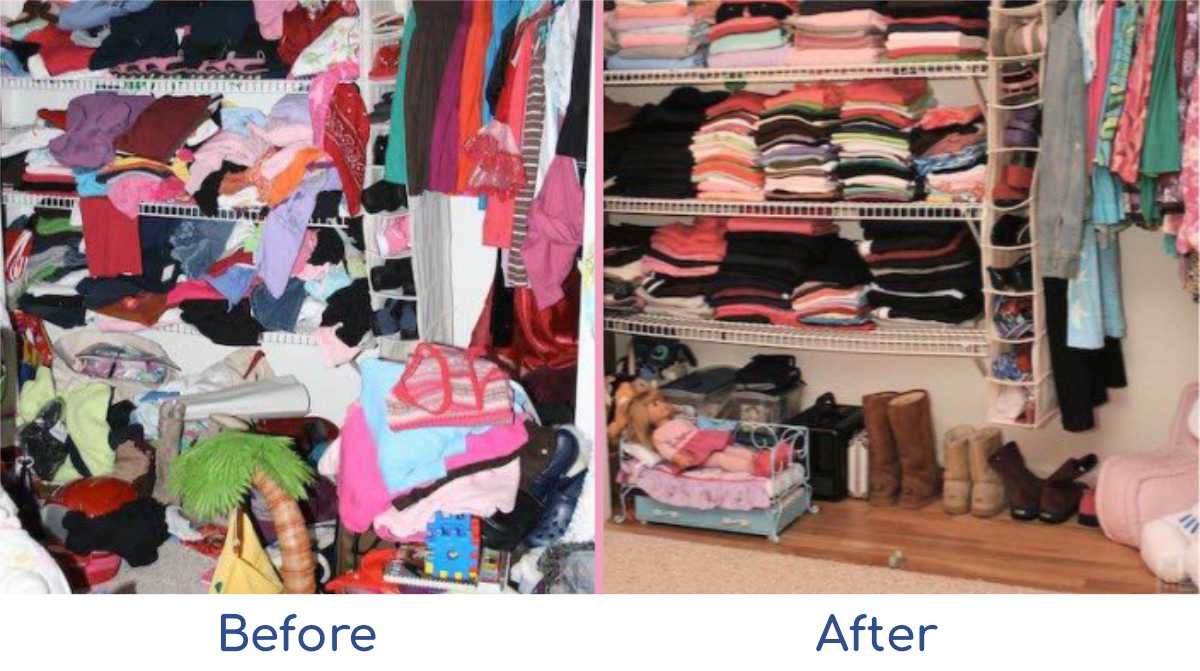 Closet Organizing Before & After