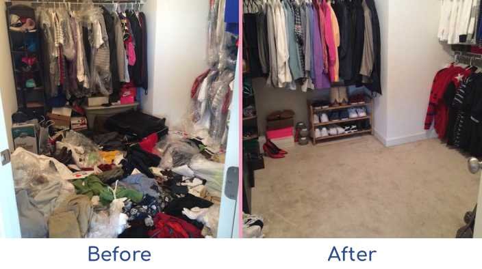 Organizing Closet Before & After