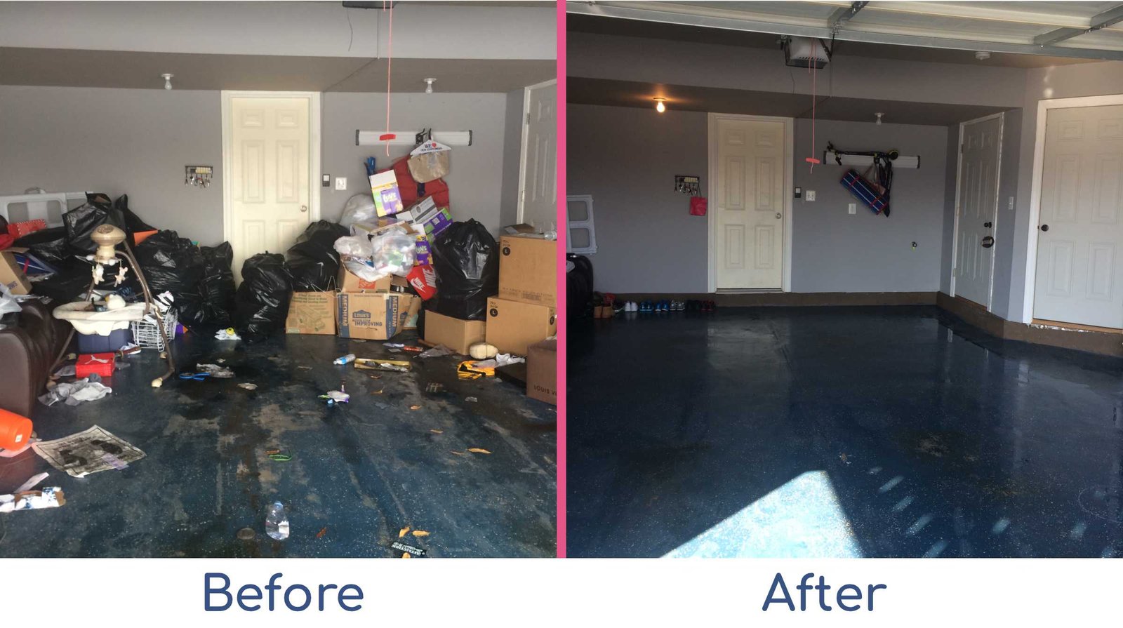 Garage Cleaning & Organizing Before After